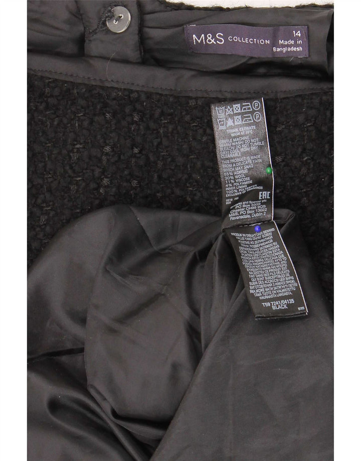 Marks & Spencer Minifalda para mujer UK 44 Medium W32 Acrílico negro