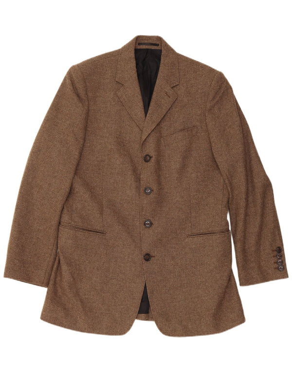 Chaqueta tipo blazer de 4 botones para hombre Reiss UK 40 Large Lana marrón