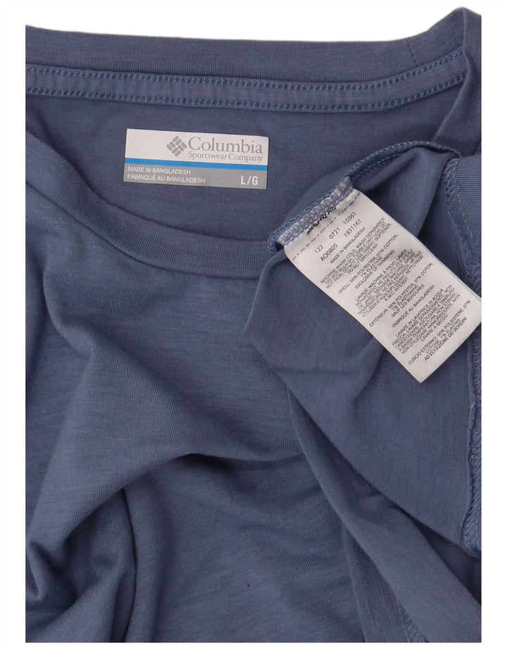 Camiseta Columbia Omni-Shade para hombre, talla grande, poliéster azul