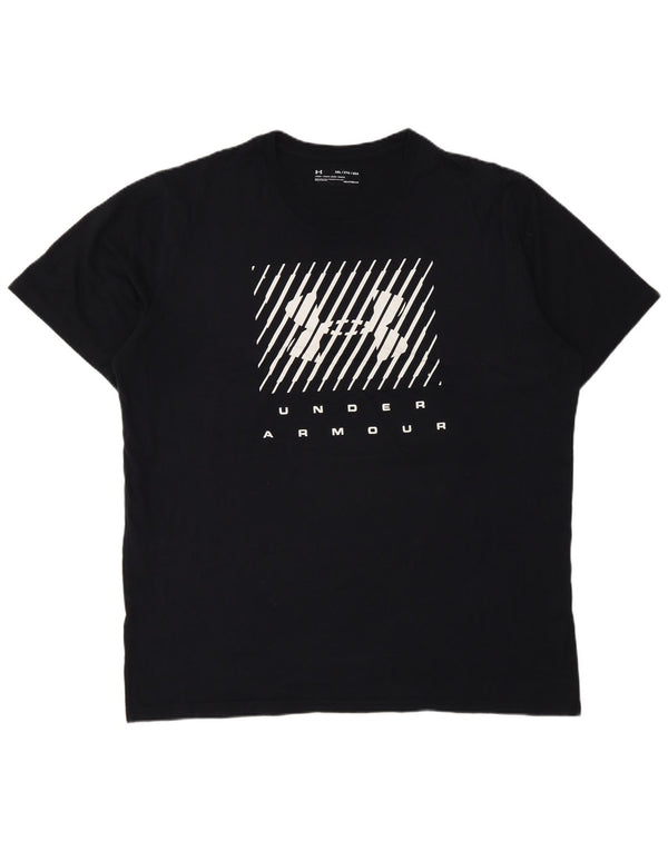 Under Armour Camiseta gráfica Heat Gear para hombre Top 2XL Azul marino