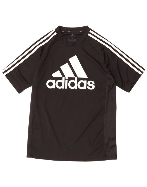 Adidas Hombre Aeroready Graphic Camiseta Top Pequeño Poliéster Negro
