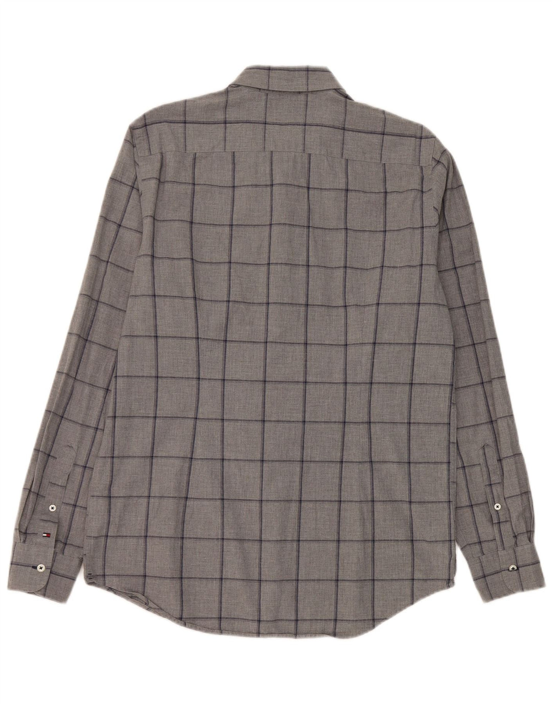 Tommy Hilfiger Camisa Slim Fit De Algodón A Cuadros Gris Grande Para Hombre