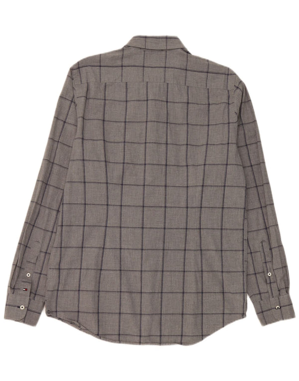 Tommy Hilfiger Camisa Slim Fit De Algodón A Cuadros Gris Grande Para Hombre