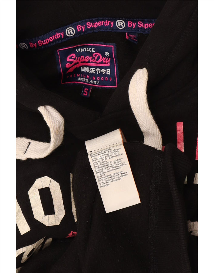 Superdry Jersey con capucha y estampado de Hornets para hombre, talla S, algodón negro