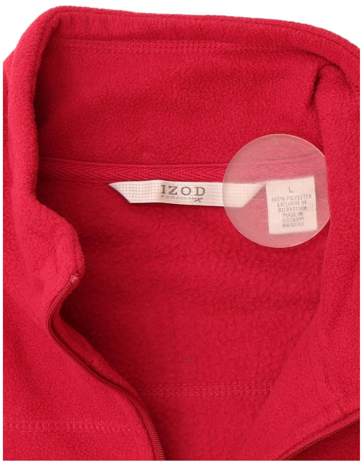 Chaqueta polar para mujer Izod UK 46 Poliéster rosa grande