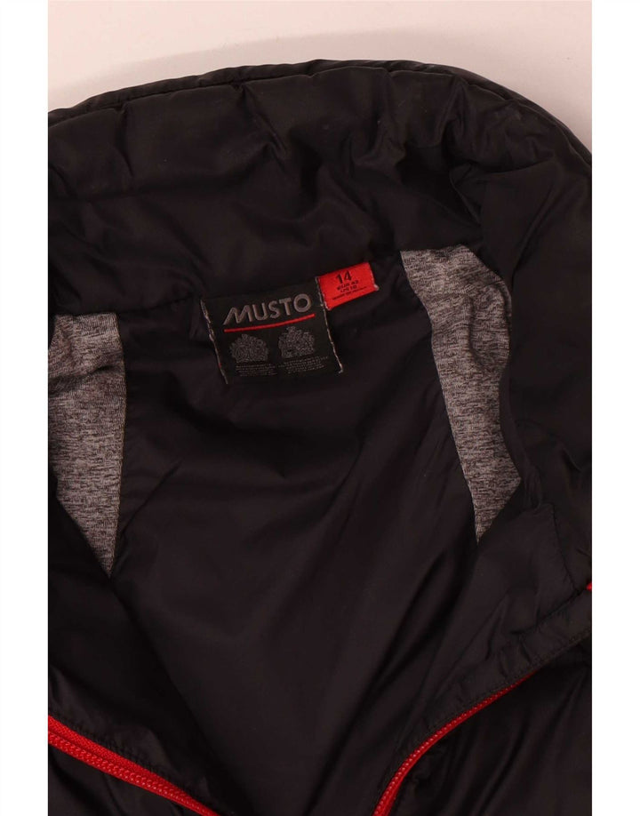 Musto Chaqueta acolchada con gráfico para niño 13-14 años Poliamida color block negro