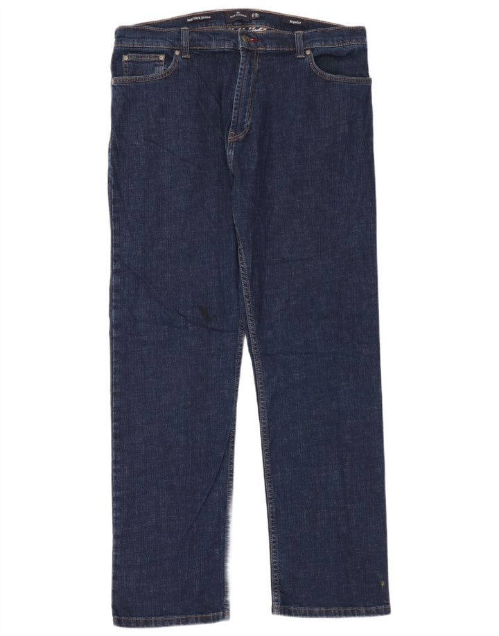 Marks & Spencer Vaqueros rectos de corte regular para hombre W38 L33 Algodón azul
