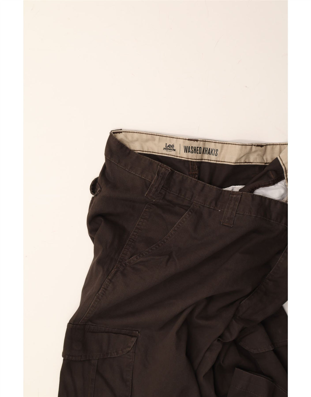 LEE Mens Straight Cargo Trousers W42 L30 Khaki Cotton Vintage Lee and Second-Hand Lee from Messina Hembry 