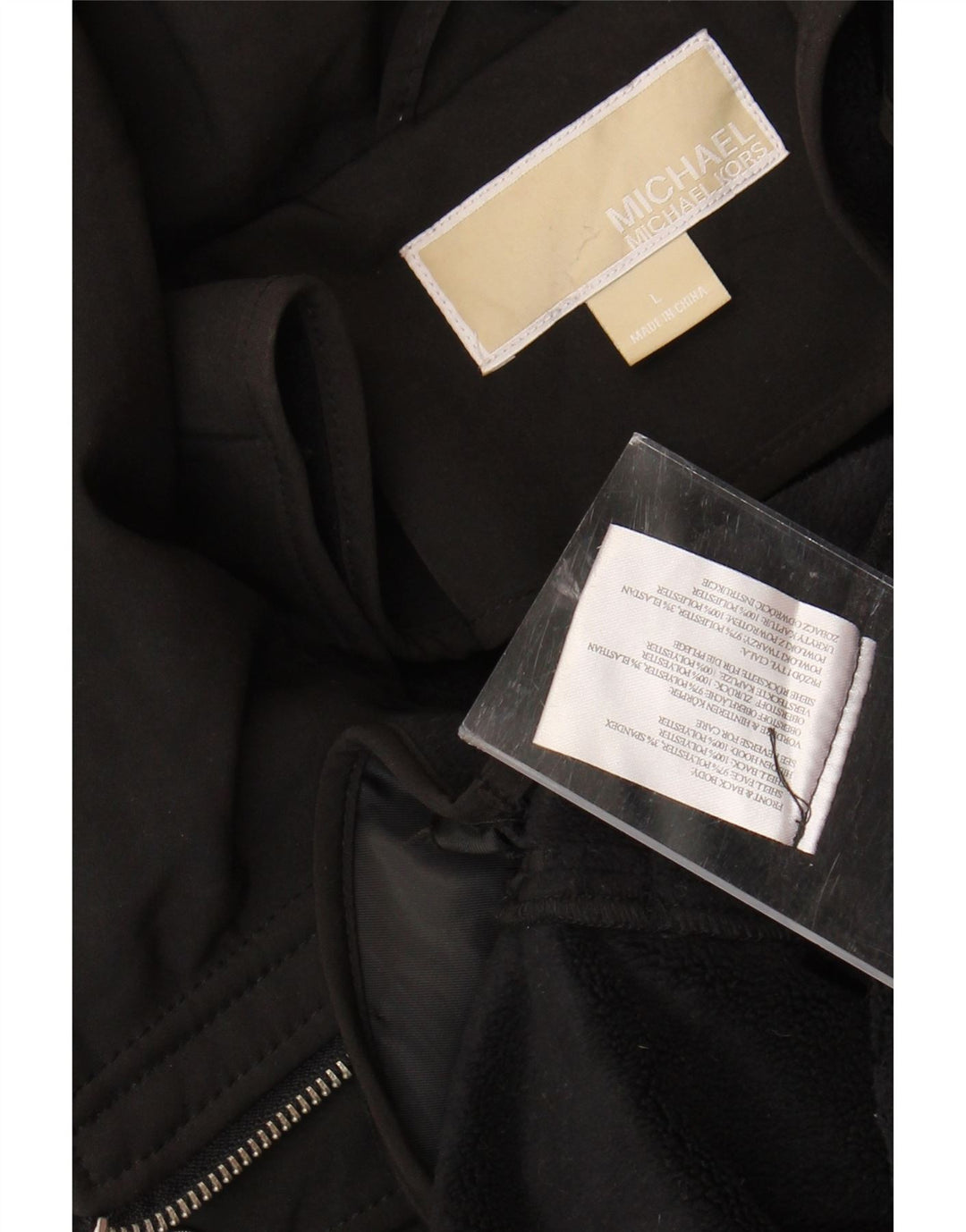 MICHAEL KORS Chaqueta utilitaria para mujer UK 40 Grande Poliéster negro