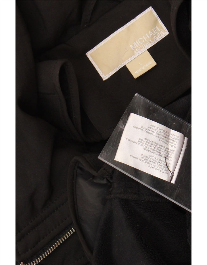 MICHAEL KORS Chaqueta utilitaria para mujer UK 40 Grande Poliéster negro