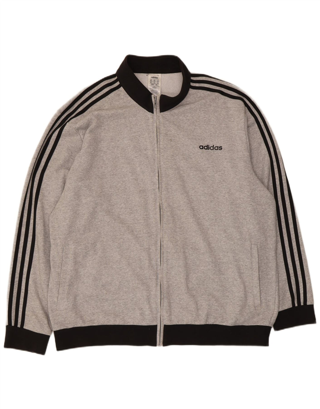 Adidas Hombre Chándal Top Chaqueta 2XL Gris Colorblock Algodón