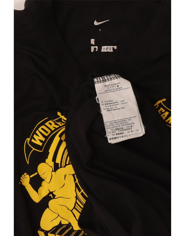 Nike Camiseta gráfica para mujer Top UK 44 Mediano Negro Poliéster