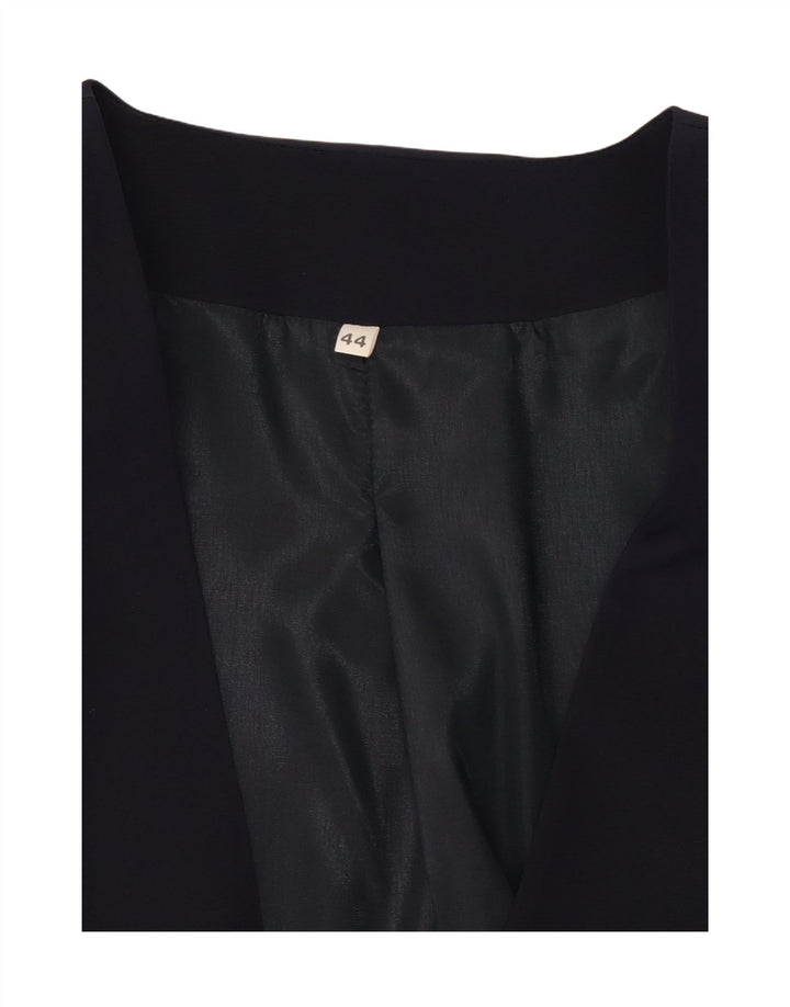 VINTAGE Chaqueta Blazer de Doble Pecho para Mujer IT 44 Azul Marino Medio