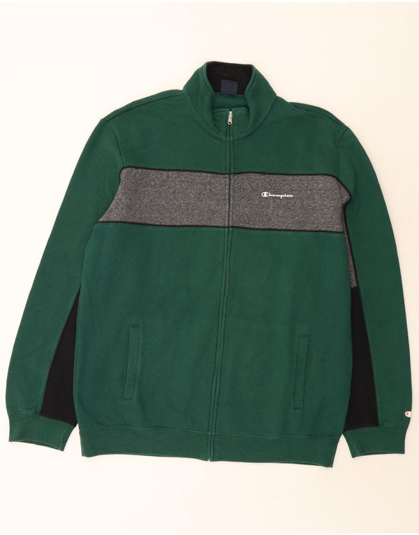 Champion Chaqueta De Chándal Para Hombre 3XL Verde Colorblock