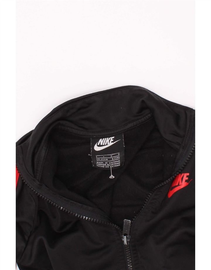 Nike - Chaqueta de chándal con gráfico para niños de 6 a 7 años, color negro, talla grande