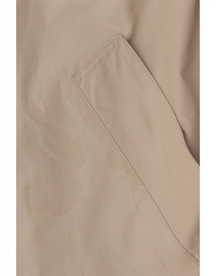 Vintage mujer gabardina Reino Unido 16 poliéster beige grande