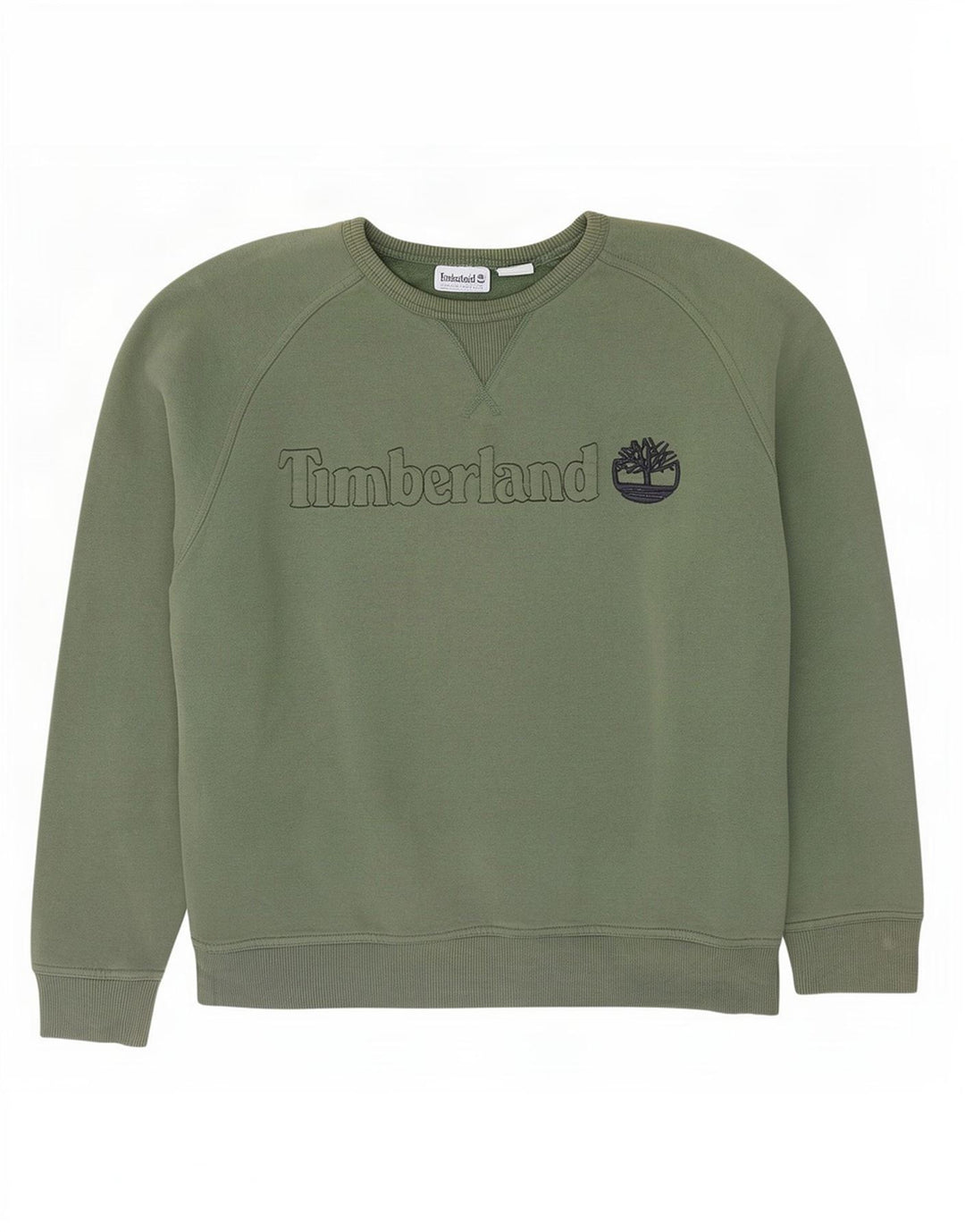 Timberland Hombre Sudadera Gráfica Jumper Grande Algodón Verde