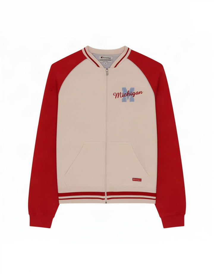 Champion Michigan - Chaqueta de chándal para mujer, talla 12, color blanco