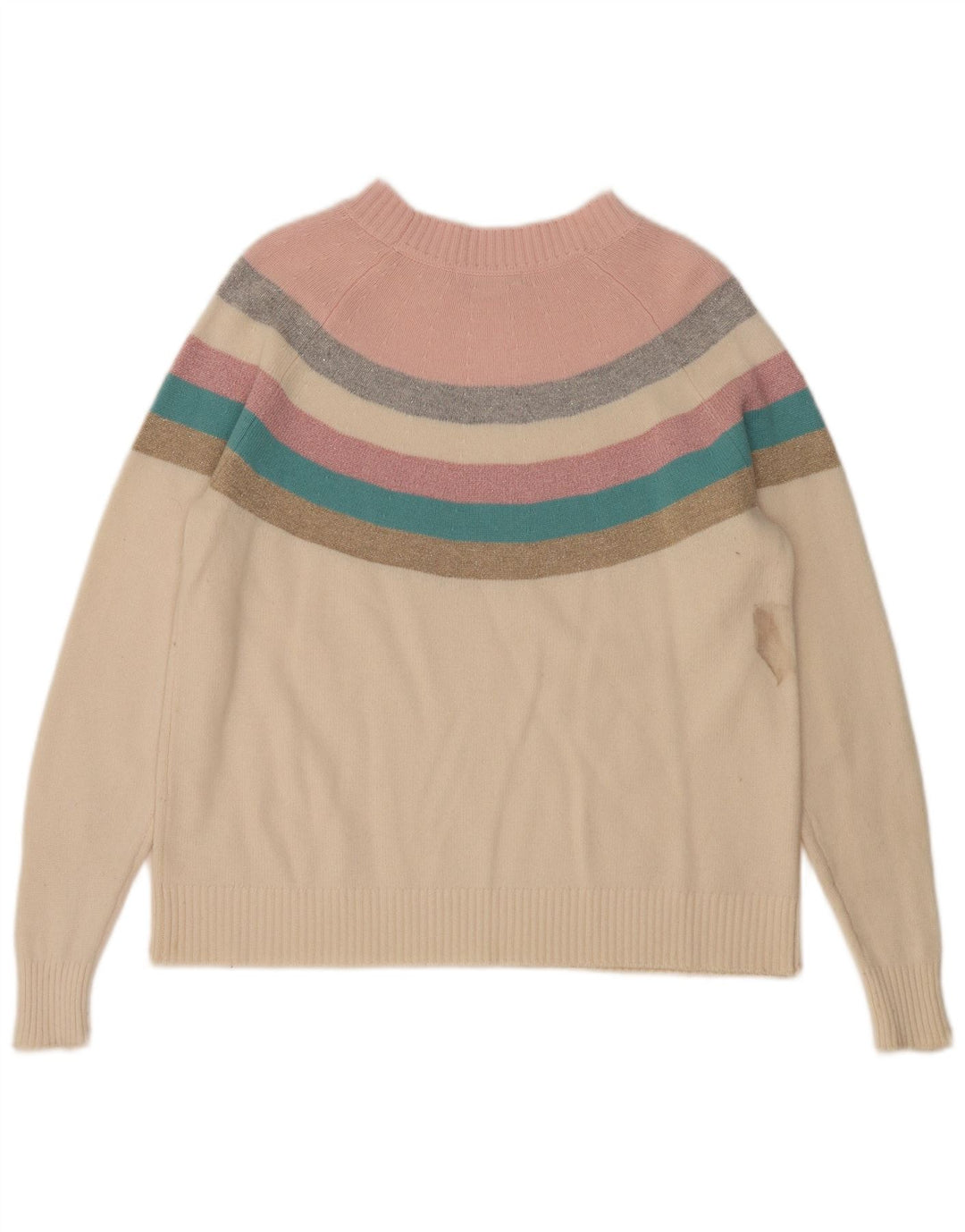 Boden Suéter tipo jersey para mujer con cuello barco UK 44 Mediano Rayas multicolores