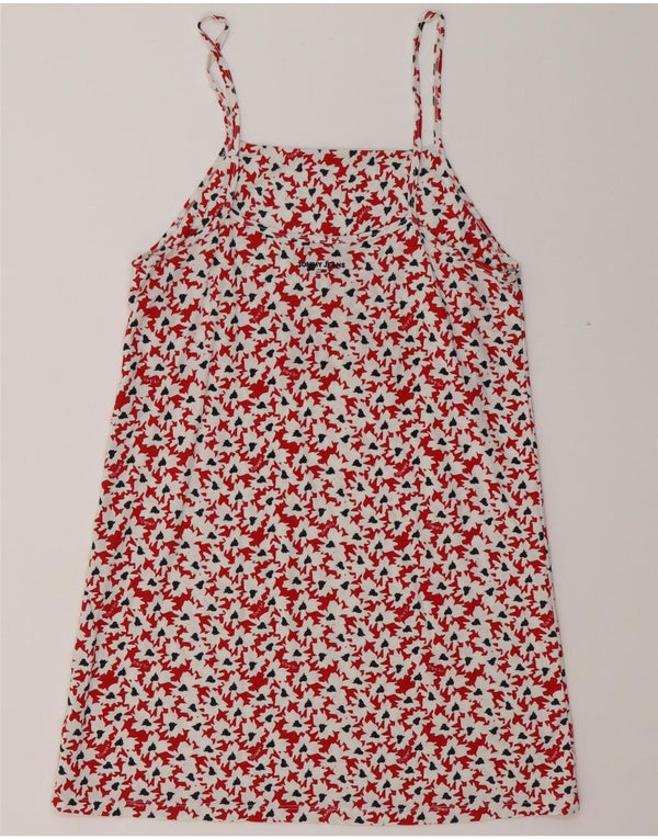 TOMMY HILFIGER Blusa con estampado abstracto para mujer UK 40 Medium Red