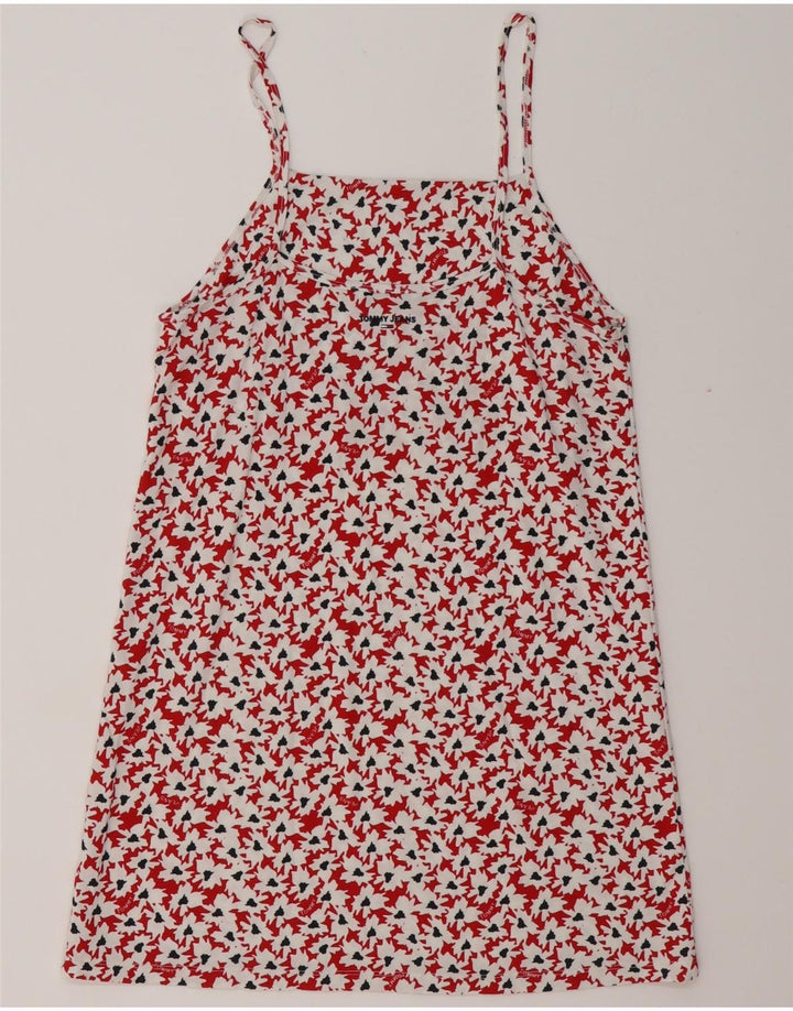 TOMMY HILFIGER Blusa con estampado abstracto para mujer UK 40 Medium Red