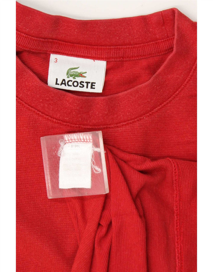 Camiseta Lacoste para hombre talla 3 pequeña algodón rojo
