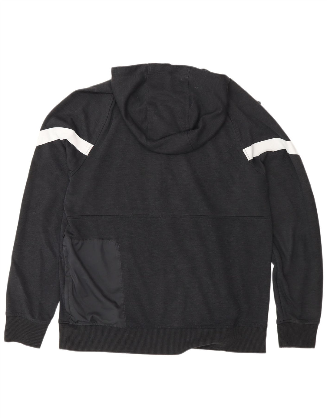 Nike - Sudadera con capucha y cuello con cremallera para hombre, talla grande, color negro, poliéster