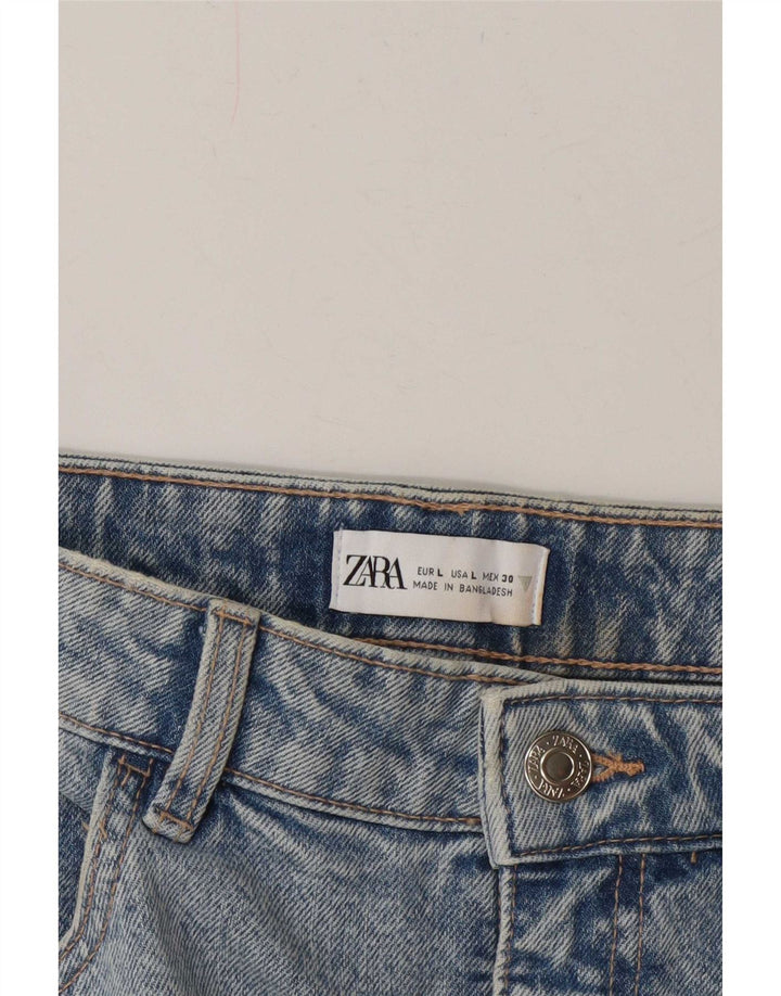 Zara Mujer Falda Vaquera Grande W30 Azul