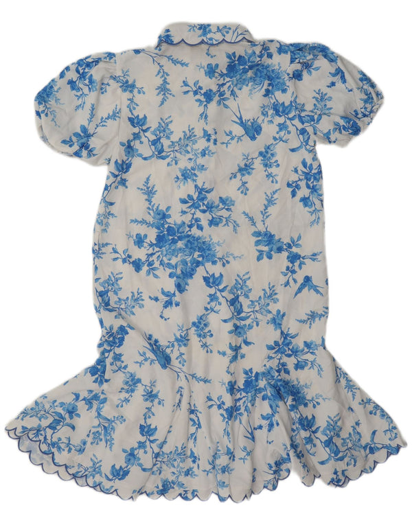 Lipsy Vestido de niña con cintura caída 13-14 años Blanco Floral Poliéster
