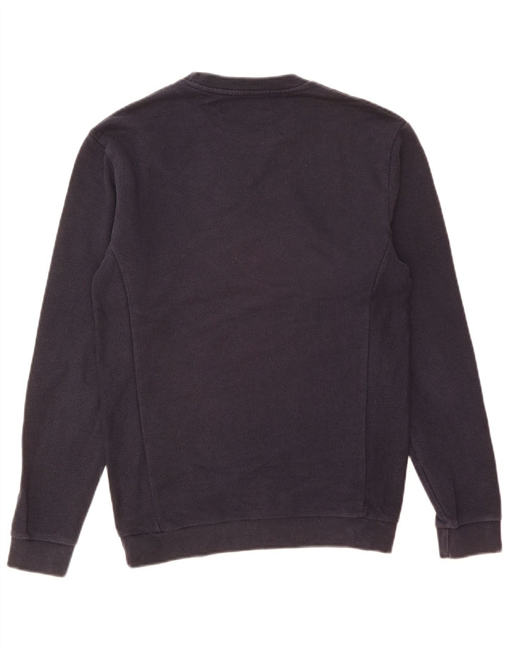 Zara Hombre Sudadera Jumper Small Azul Marino Algodón