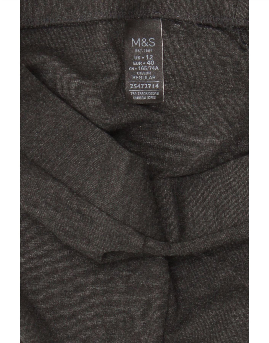 Marks & Spencer Leggings cortos para mujer UK 42 Viscosa gris medio
