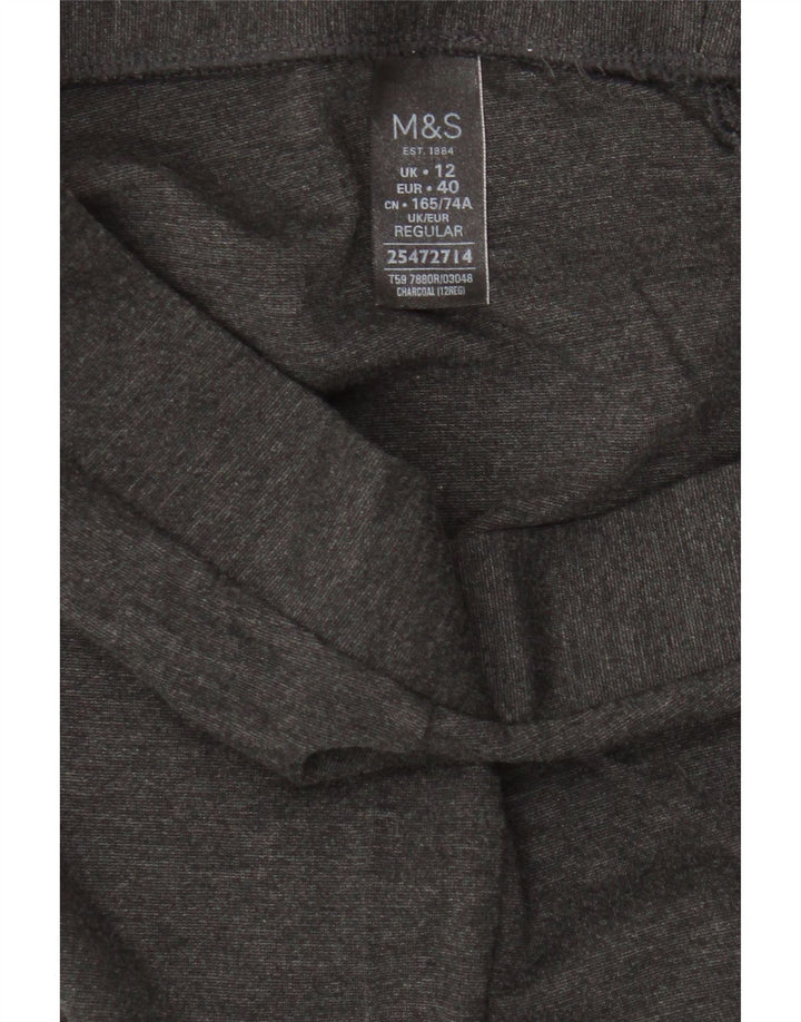 Marks & Spencer Leggings cortos para mujer UK 42 Viscosa gris medio