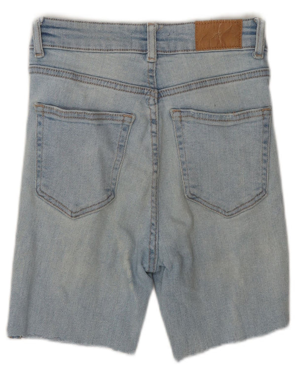 Zara Pantalones cortos vaqueros para mujer EU 36 XS W26 Azul