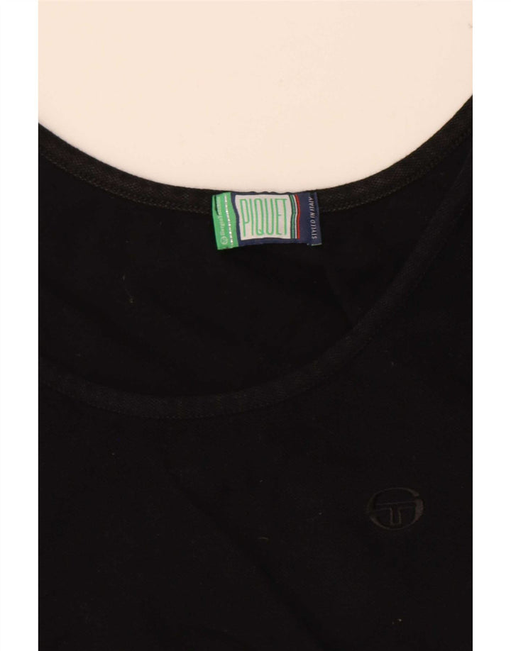 Sergio Tacchini Top corto para mujer UK 10 Small Black