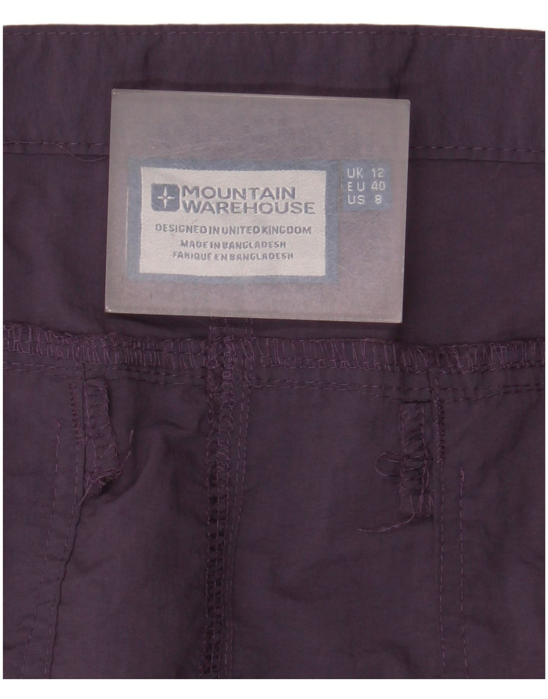 Pantalones cortos tipo cargo para mujer de Mountain Warehouse UK 12 Medium W32 Púrpura