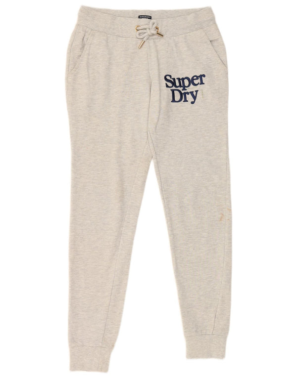 Superdry Mujer Pantalones De Chándal Gráfico Joggers UK 42 Algodón Gris Medio