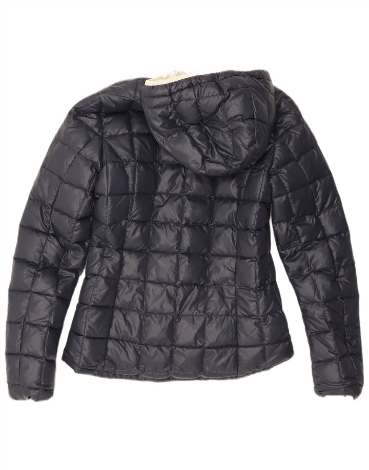 K-Way Chaqueta Acolchada Reversible con Capucha para Mujer UK 8 Small Poliamida Negra