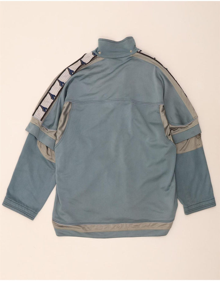 Diadora Hombre Chaqueta De Chándal Con Gráfico Grande Azul Colorblock