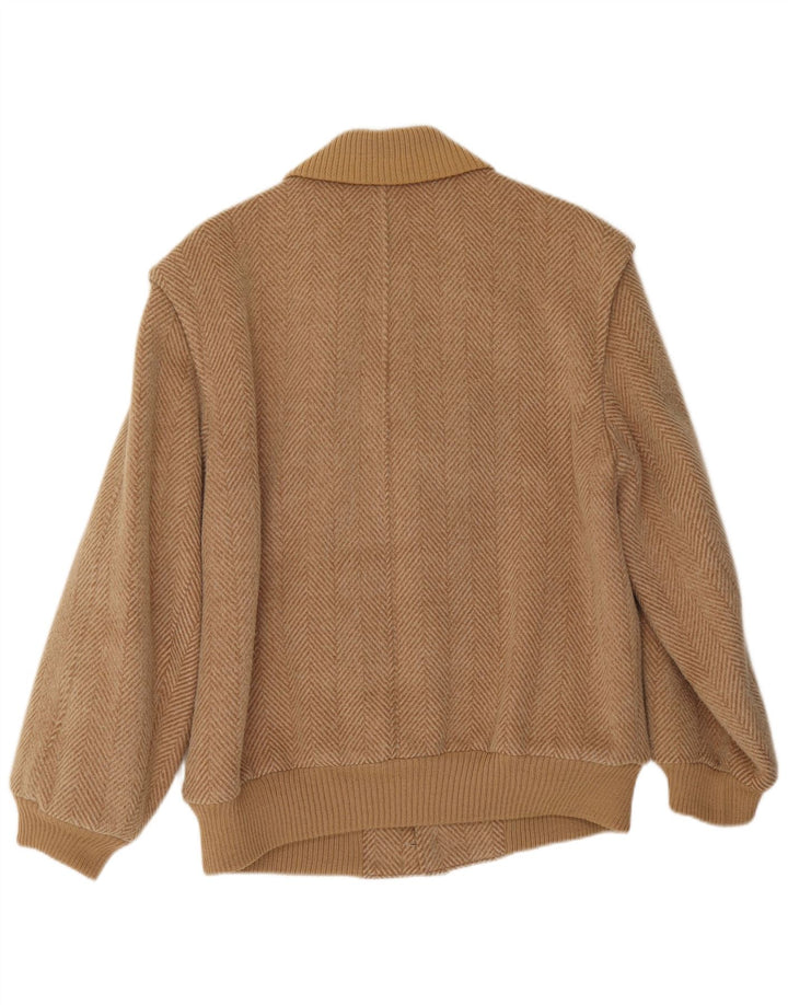 Peter Hahn Chaqueta bomber para hombre IT 50 Large Beige Lana en espiga
