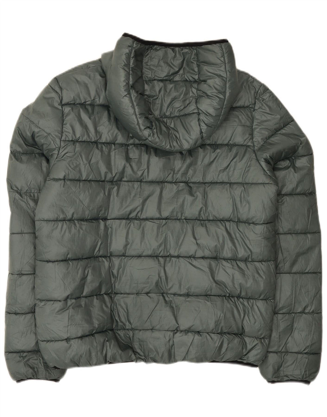 Champion Chaqueta Acolchada Con Capucha Para Mujer UK 20 2XL Verde Poliéster