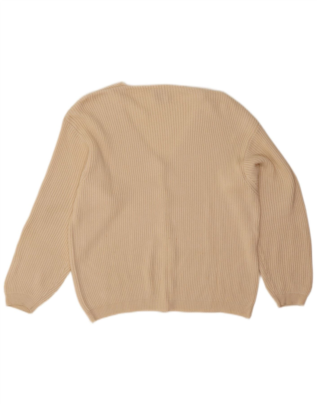 Stefanel Cárdigan extragrande para mujer, talla 44, viscosa beige mediana
