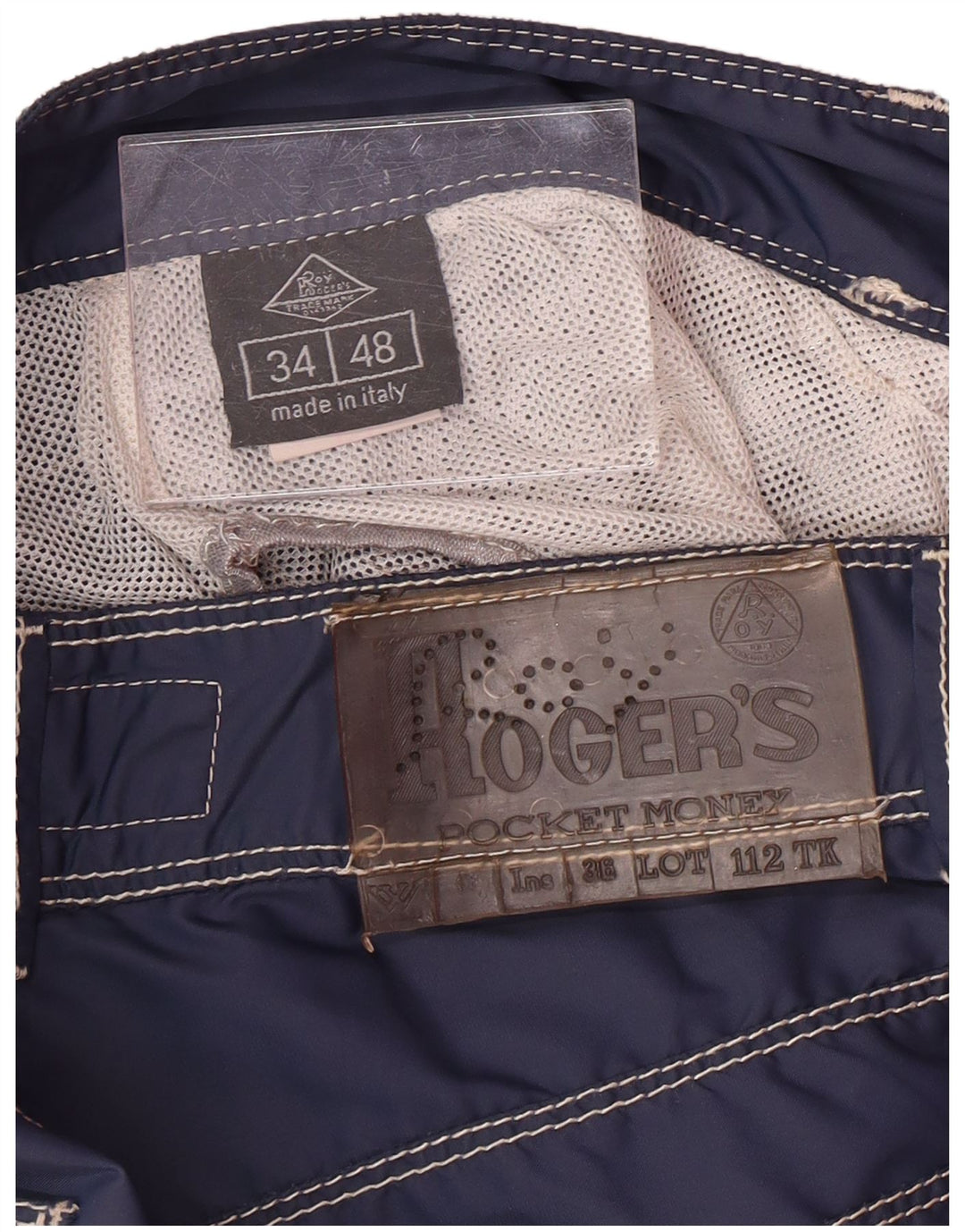 ROY ROGERS Pantalones cortos casuales para hombre IT 48 Medium W34 Poliamida azul marino