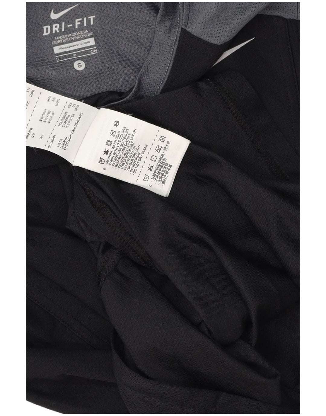 Nike Mujer Dri Fit Chaleco Top UK 10 Pequeño Negro Colorblock Poliéster