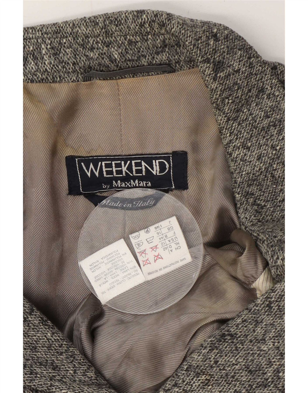 Chaqueta tipo blazer de fin de semana con 1 botón para mujer Max Mara UK 46 Grande gris jaspeado