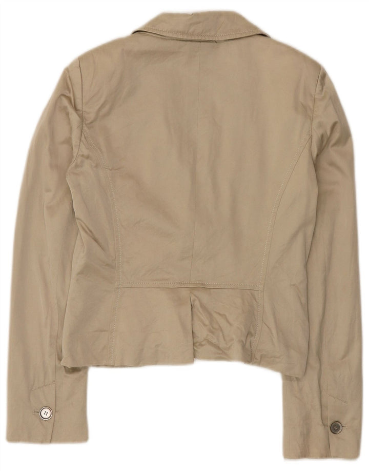Max & Co. Chaqueta tipo blazer corta con 2 botones para mujer, talla 40, color beige medio