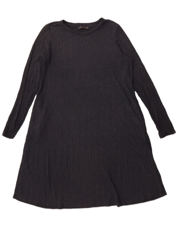 Marks & Spencer Vestido acampanado para mujer UK 46 Grande Poliéster azul marino