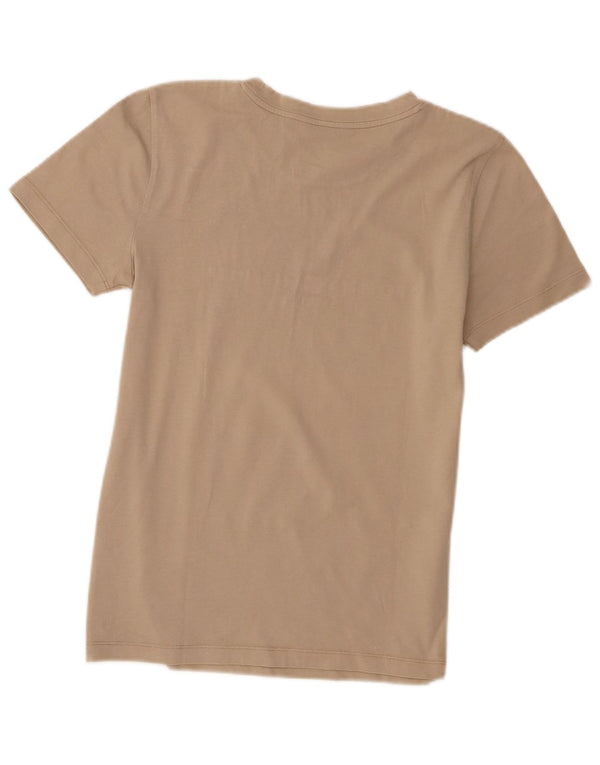 Tommy Hilfiger Camiseta gráfica para mujer Top UK 6 XS Algodón beige