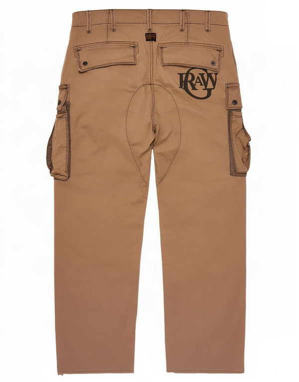 G-Star Pantalones cargo rectos gráficos para hombre W30 L28 Algodón marrón