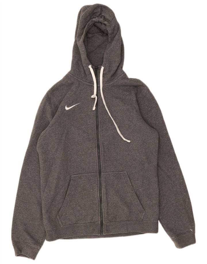 Nike - Sudadera con capucha y cremallera para hombre, talla pequeña, algodón gris