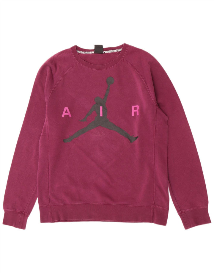 Jordan Hombre Sudadera Estampada Jumper Algodón Púrpura Mediano